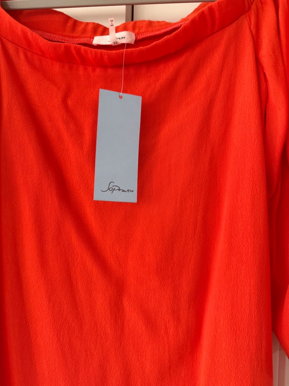 Soprano Women's Vibrant Orange Peasant Neck Tunic